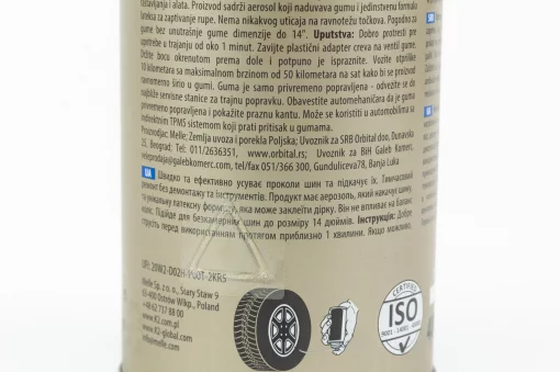 Герметик для быстрого ремонта шин "TIRE DOCTOR", аэрозоль 400ml, МОТОХІМІЯ, YQ-304709