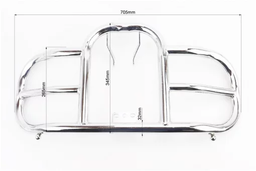 Дуга защитная, хром прямая 32мм, ALPHA, YQ-319101