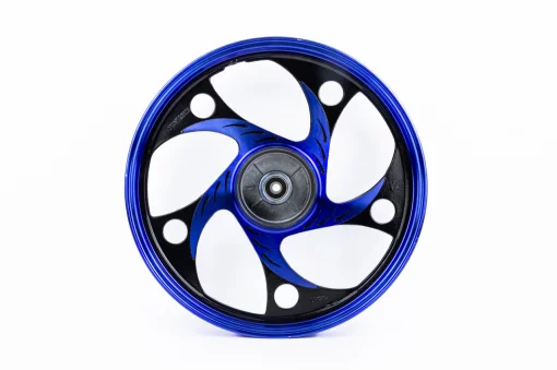 Диск задний литой 17x1,6 ALPHA/ACTIVE "волна", чёрно-синий (ось 12мм), ACTIVE, YQ-320007