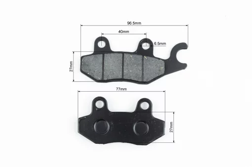 Гальмівні колодки (дискові) ліве вухо, Viper-RACE/STORM/CG/СВ/HONDA-LS125;NSR 50;MBX 50/LIFAN/KYMCO-Pulsar/LONCIN, к-кт 2шт,