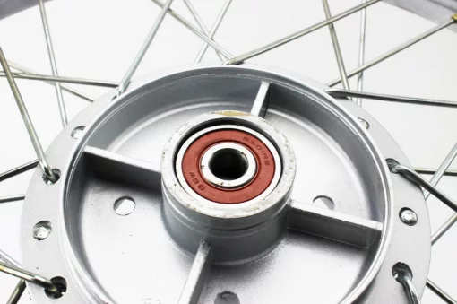 Диск задний спицованный (колесо) 17x1,4 DELTA, хром (ось 12мм), DELTA, YQ-318096