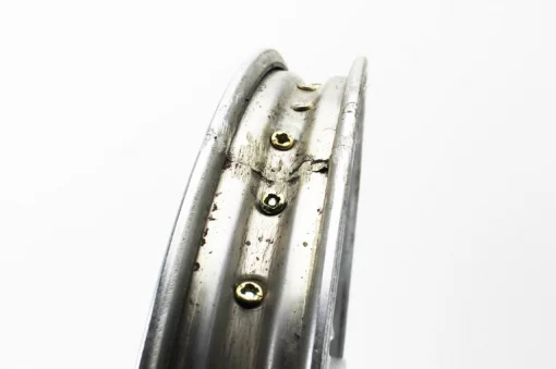 Диск задний спицованный (колесо) 17x1,4 DELTA, хром (ось 12мм), DELTA, YQ-318096