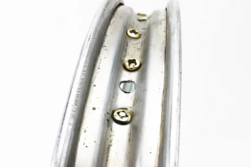 Диск задний спицованный (колесо) 17x1,4 DELTA, хром (ось 12мм), DELTA, YQ-318096