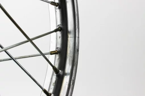 Диск задний спицованный (колесо) 17x1,4 DELTA, хром (ось 12мм), DELTA, YQ-318096