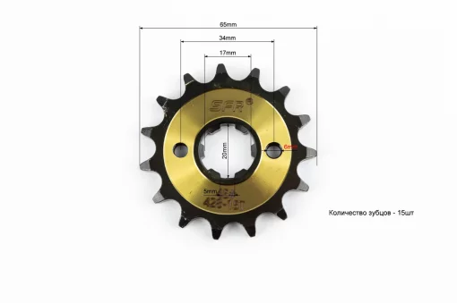 Звезда передняя CG/CB-428H-15T (под шлиц 5мм) "калёная" Loncin JL200-68A/LIFAN, ЗЧ-МОТО, YQ-507706