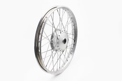 Диск передний спицованный (колесо) 17x1,2 DELTA, хром (ось 10мм), DELTA, YQ-318097