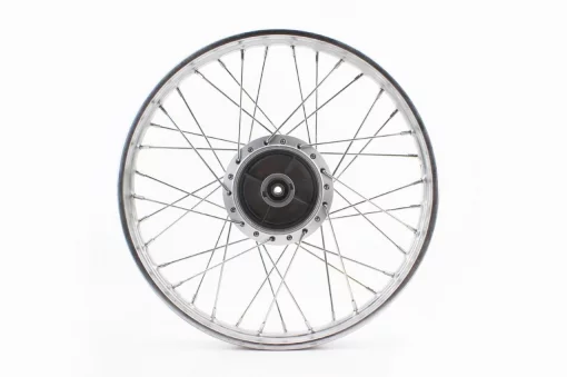 Диск передний спицованный (колесо) 17x1,2 DELTA, хром (ось 10мм), DELTA, YQ-318097