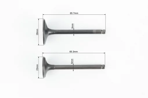 Клапана впускной (H-65,7; D-28), выпускной-немагнитный (H-65,3; D-23) к-кт 2шт, 150cc, 125-150сс 4Т, YQ-310695