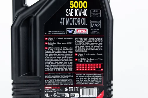 Олива 4T 10W-40 напівсинтетична для мототехніки "5000 MA2", 4L, МОТОХІМІЯ, YQ-304317