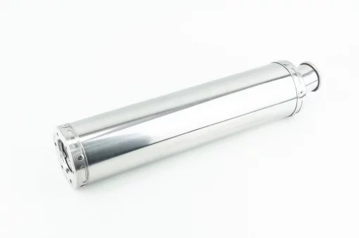 Глушник ПРЯМОТОЧНИЙ без коліна 420x100мм TUNING, хром тип 2, ЗЧ-СКУТЕР, YQ-317375