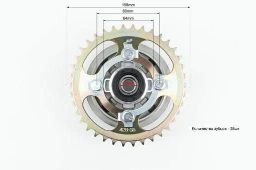 Viper-V200N Панель демпферна з підшипником+зірка 428x38 в зборі (висота посадки зірки-26мм), Viper-Zongshen, YQ-505389
