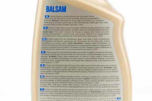 Полироль (жидкий воск) "BALSAM LIQUID WAX", триггер 700ml, МОТОХІМІЯ, YQ-304785