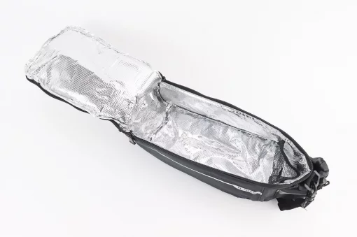 Сумка-термо на багажник, світловідбиваючі смуги, чорно-сіра, ВЕЛОАКСЕСУАРИ, YQ-409934