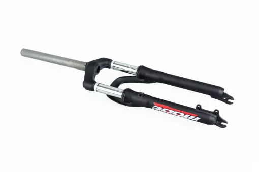 Вилка 26" амортизационная, без резьбы 1-1/8" (28,6мм), шток 250мм, с ходом 50мм, Disk-brake, чёрная MD-N791, ВЕЛОЗАПЧАСТИНИ,