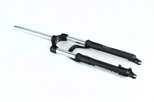 Вилка 26" амортизационная, без резьбы 1-1/8" (28,6мм), шток 255мм, с ходом 50мм, Disk-brake, M Lockout, чёрная MD-N780,