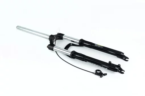 Вилка 26 "амортизаційна, без різьби 1-1/8" (28,6мм), шток 255мм, з ходом 50мм, Disk-brake, виносний Lockout, чорна MD-N780 RLO,