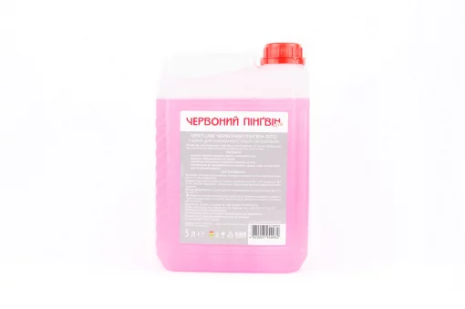 Рідина для склоомивача з сильним миючим ефектом ЛІТО "Червоний Пінгвін", каністра без лійки, 5L, МОТОХІМІЯ, YQ-304877