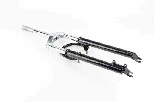 Вилка 26" амортизационная, с резьбой 1" (25,4мм), шток 200мм, с ходом 50мм, V/Disk-brake, чёрная, ВЕЛОЗАПЧАСТИНИ, YQ-406400