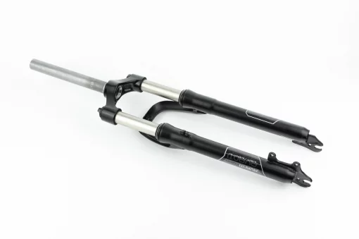 Вилка 27,5" амортизационная, без резьбы 1-1/8" (28,6мм), шток 210мм, с ходом 100мм, Disk-brake, M Lockout, чёрная ES-246- MLO,