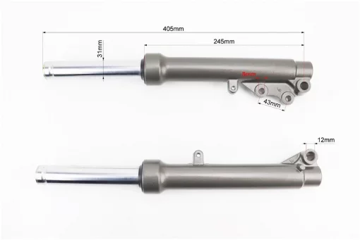 Вилка передняя (перья) лев., прав., к-кт 2шт 405мм Race2, тёмно-Серые, RACE, YQ-314385