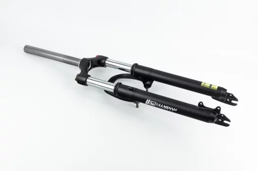 Вилка 29" амортизационная, без резьбы 1-1/8" (28,6мм), шток 240мм, с ходом 100мм, Disk-brake, M Lockout, чёрная ES-246- MLO,