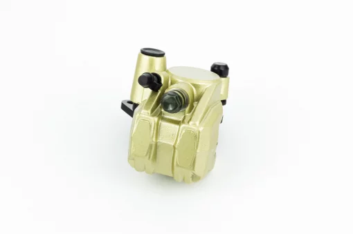 Гальмівний супорт передньої системи (однопоршневий) з колодками "квадрат", золотистий, STORM, YQ-314409