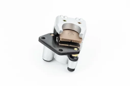 Тормозной суппорт передней системы (однопоршневой) с колодками "квадрат", серый, STORM, YQ-314800