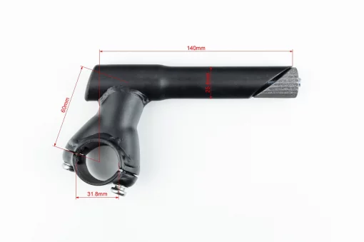 Винос керма MTB 25,4х31,8х60х140мм, чорний MD-HS059, ВЕЛОЗАПЧАСТИНИ, YQ-411016