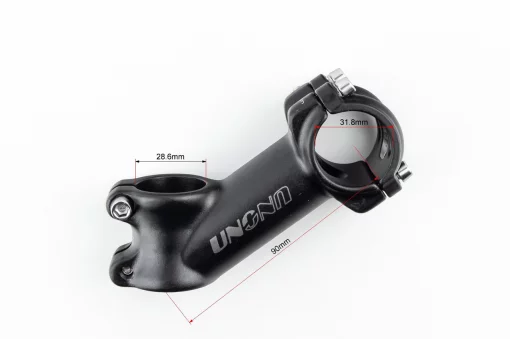 Винос керма MTB 28,6x31,8х90мм, алюмінієвий, чорний AS-021, ВЕЛОЗАПЧАСТИНИ, YQ-412459