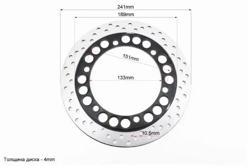 Диск гальмівний (посадка d-132мм), YBR125, YQ-506086