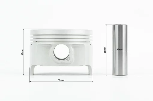 Поршень к-кт CB250cc 69мм STD (висота 49мм, палець 17мм), CB125-300, YQ-356063