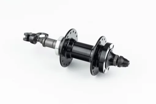 Втулка задняя MTB алюминиевая 14Gx32H под вольнобег, Disk-brake, 2 пром-подшипники 6000 2RS, крепл. эксцентрик, чёрная D242SBT,