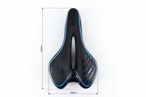 Сиденье MTB 270x160мм, чёрно-синее "GEL", ВЕЛОЗАПЧАСТИНИ, YQ-411871