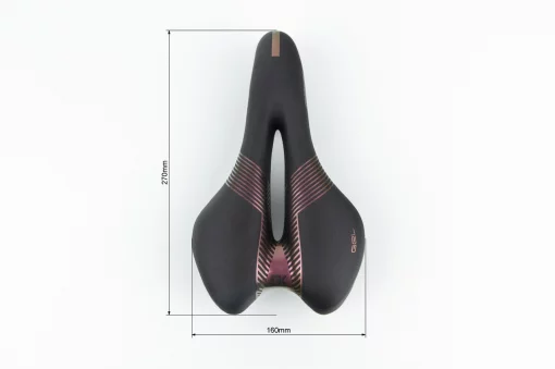 Сиденье MTB 270x160мм, чёрно-фиолетовое "GEL" SD-8067, ВЕЛОЗАПЧАСТИНИ, YQ-412222