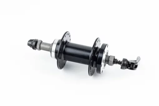 Втулка задня MTB алюмінієва 14Gx36H під вільнобіг, Disk-brake, 2 пром-підшипники 6200 2RS, кріпл. ексцентрик, чорна SF-A210RB,