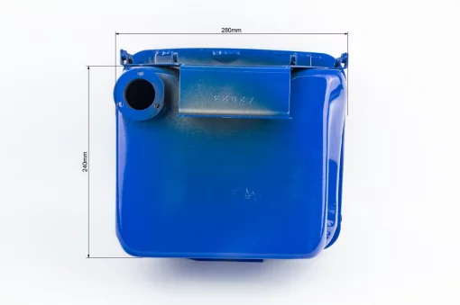 Бак топливный R195NM, 280x240x165мм, потайная горловина, отверстие под шланг топливный, синий, D190/195N, YQ-624154