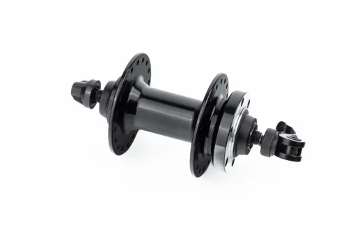 Втулка передняя MTB алюминиевая 14Gx36H, Disk-brake, 2 пром-подшипники 6200 2RS, крепл. эксцентрик, чёрная U-B07FQR,