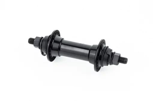 Втулка передняя MTB алюминиевая 14Gx36H, V-brake, 2 пром-подшипники 6000 2RS, крепл. гайка, чёрная U-B01F, ВЕЛОЗАПЧАСТИНИ,