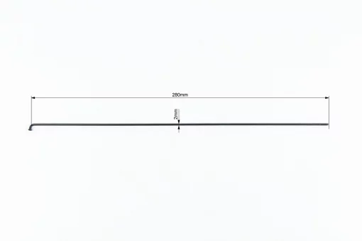 Спица 14Gx280мм, нержавейка, чёрная, ВЕЛОЗАПЧАСТИНИ, YQ-412208