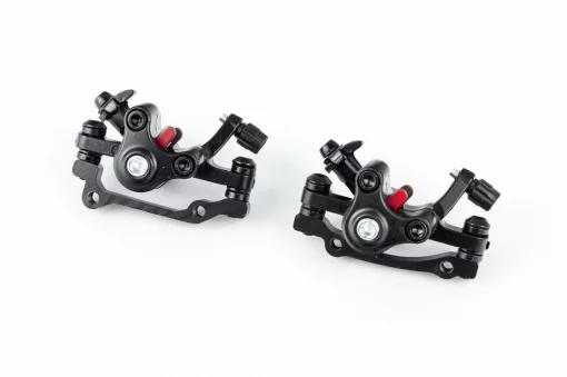 Гальмівні супорти передні (F160/R140мм)+задні (F180/R160мм), чорні BL-BB8F/R, ВЕЛОЗАПЧАСТИНИ, YQ-412471