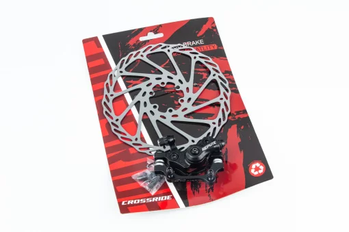 Гальмо Disk-brake заднє (F180/R160мм)+диск 180мм, кріпл. 6 болтів, чорне DSC-710/RPT006, ВЕЛОЗАПЧАСТИНИ, YQ-412198