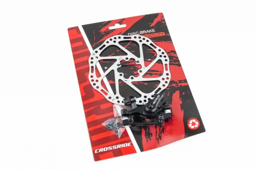 Гальмо Disk-brake переднє (F160/R140мм)+диск 160мм, кріпл. 6 болтів, чорне DSC-310/RPT005, ВЕЛОЗАПЧАСТИНИ, YQ-412197