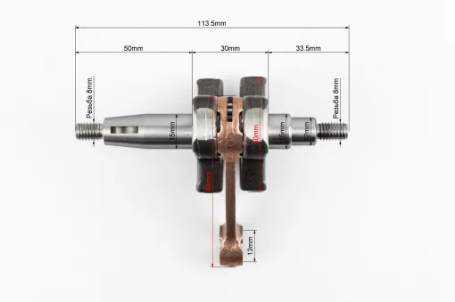 Коленвал 1E40F шатун жёлтый, ТРИМЕР, YQ-213723
