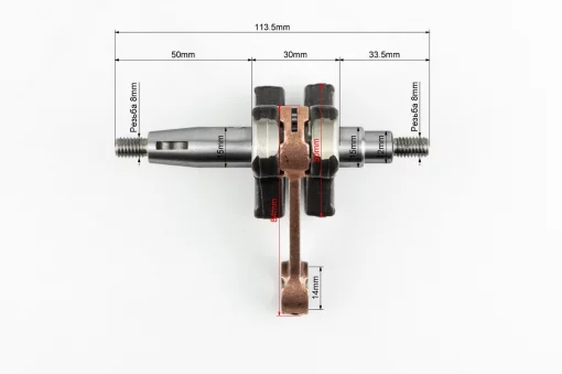 Колінвал 1E44F шатун жовтий, ТРИМЕР, YQ-213724