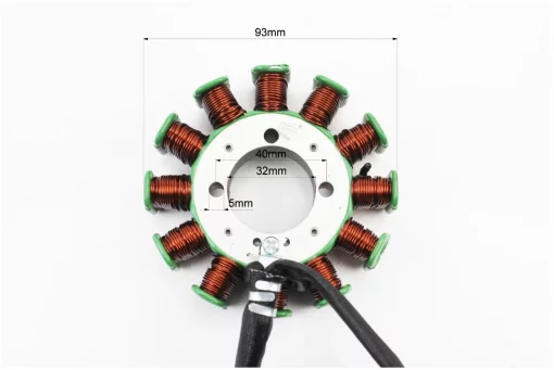 Статор магнето (генератора) (12 катушек "5 проводов"), 200cc (d-93мм), CG125-250, YQ-326403