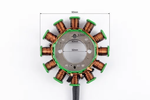 Статор магнето (генератора) (12 катушек разъем "папа 3+2"), 200cc (d-93мм), CG125-250, YQ-323010