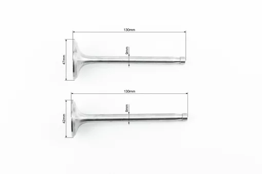 Клапана впускной (H-130; D-47; d-9), выпускной (H-130; D-42; d-9) к-кт ZH1115, D(ZS1100), YQ-610182