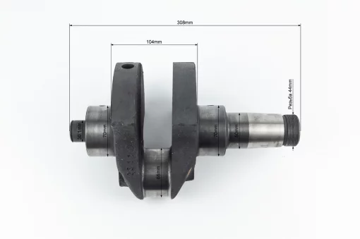 Коленвал ZH1105 (Dцапфы-70мм, Dшейки-68мм, Dцапфы-70мм)+втулки+шестерня, ZUBR-Z-250, D(ZS1100), YQ-610161