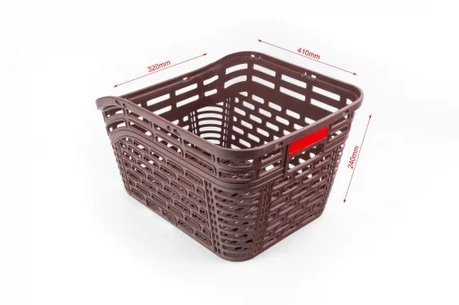 Корзина задняя пластмассовая, крепл. на багажник, коричневая, ВЕЛОАКСЕСУАРИ, YQ-414035
