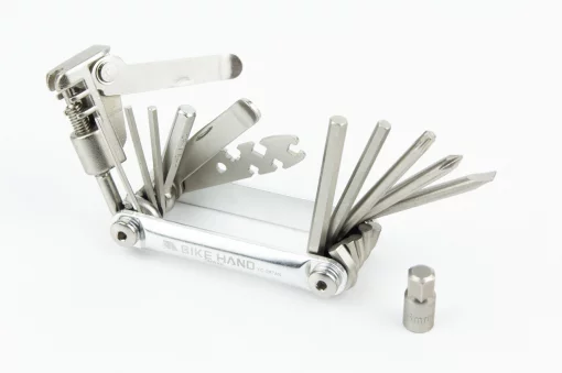 Ключ-набор 14 предметов (шестигранники 2,2.5,3,4,5,6,8мм, отвёртки прямая и фигурная, Т25 ключ, спицные ключи 14,15G, выжимка